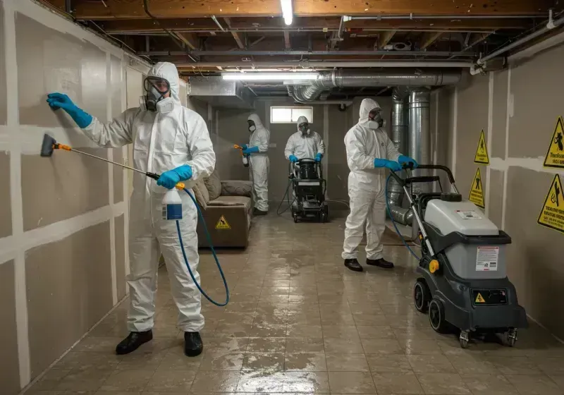 Basement Moisture Removal and Structural Drying process in Gardnerville, NV